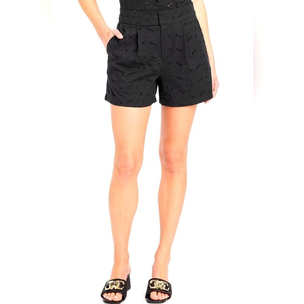 A New Day Black High Rise Eyelet Lace High Rise Boho Shorts NWT